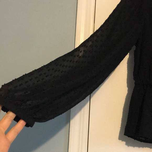 Black V Neck Blouse, size S - Picture 8 of 11